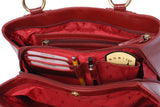 CATWALK COLLECTION HANDBAGS - Women's Large Vintage Leather Tote / Shoulder Bag - BELLSTONE - Red