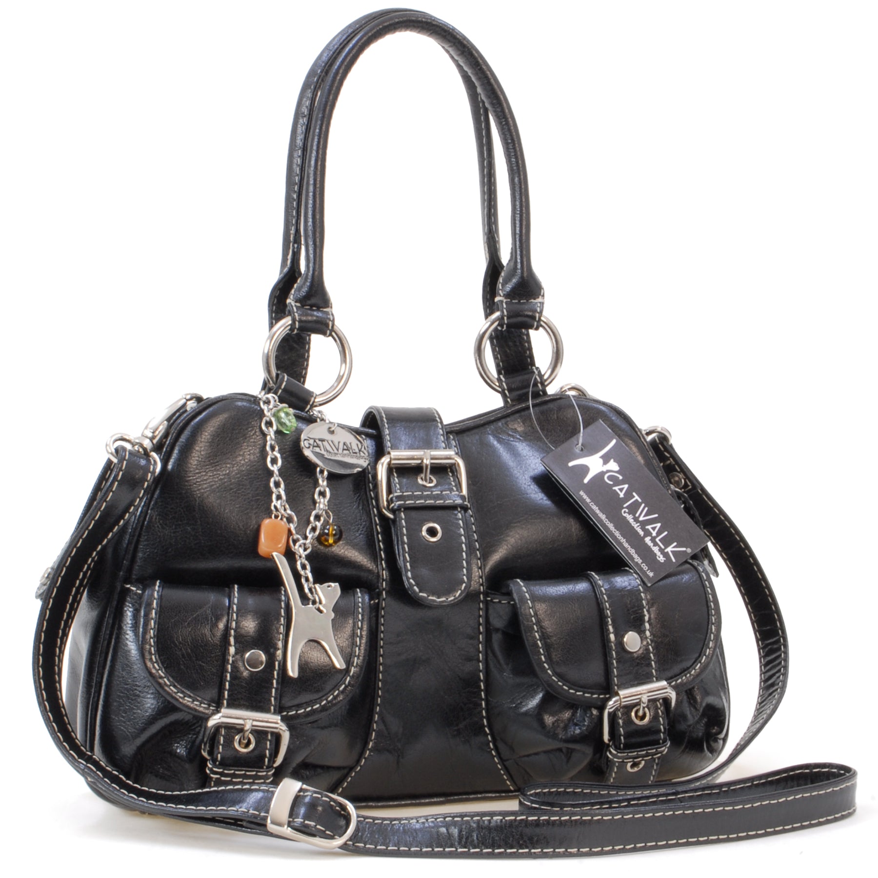 Catwalk Faith - Women's Leather Handbag With Crossbody Strap