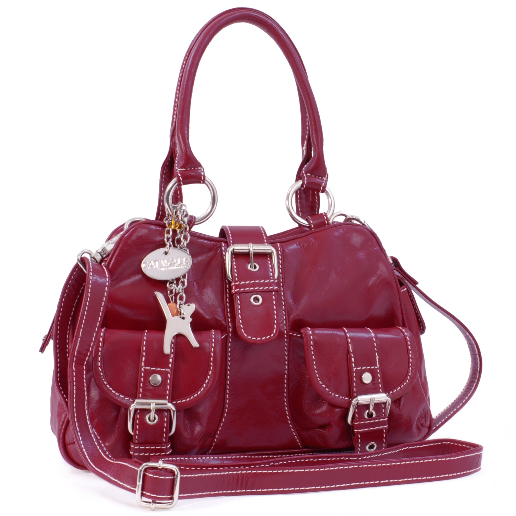 Catwalk Faith - Women's Leather Handbag With Crossbody Strap