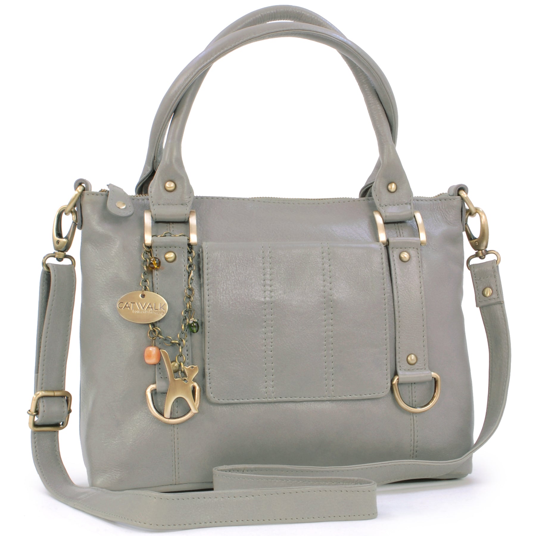 Catwalk Gallery - Women's Leather Handbag With Crossbody Strap