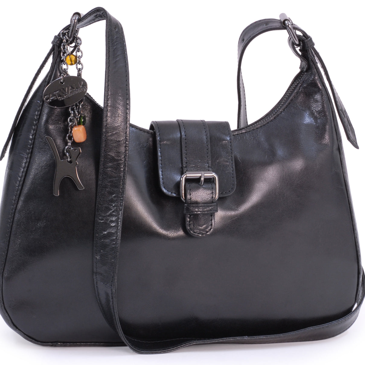Catwalk Harlie - Women's Leather Crescent Crossbody Bag