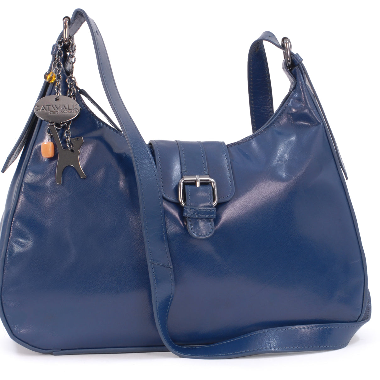 Catwalk Harlie - Women's Leather Crescent Crossbody Bag