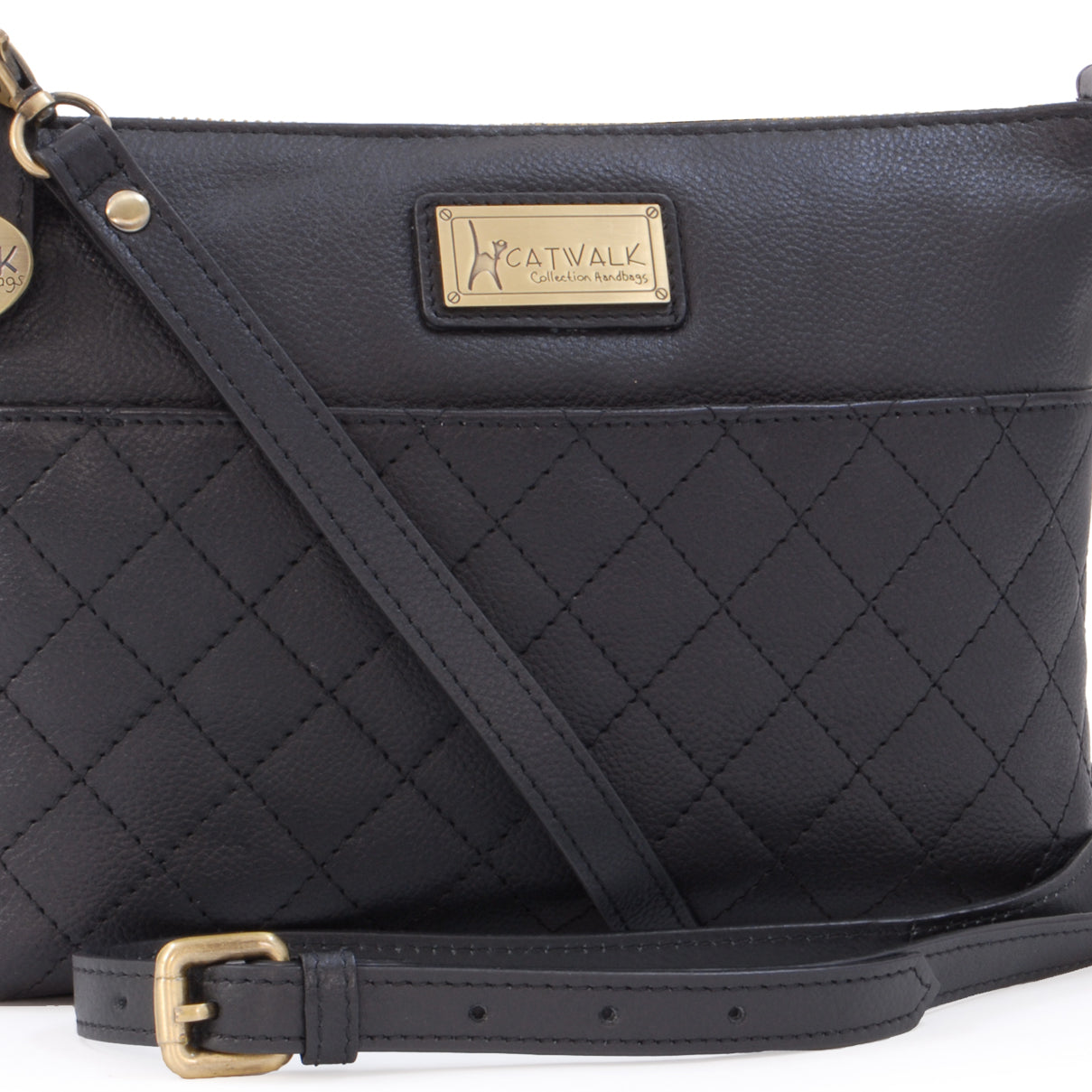 Catwalk Josie - Women's Quilted Leather Crossbody Bag