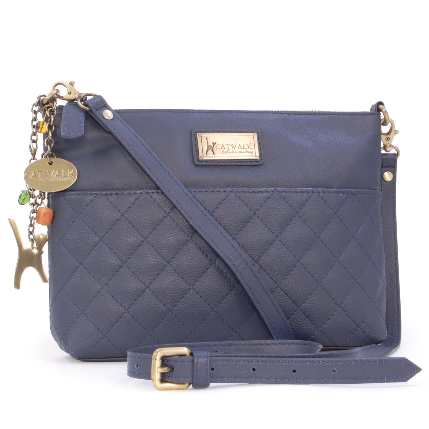 Catwalk Josie - Women's Quilted Leather Crossbody Bag