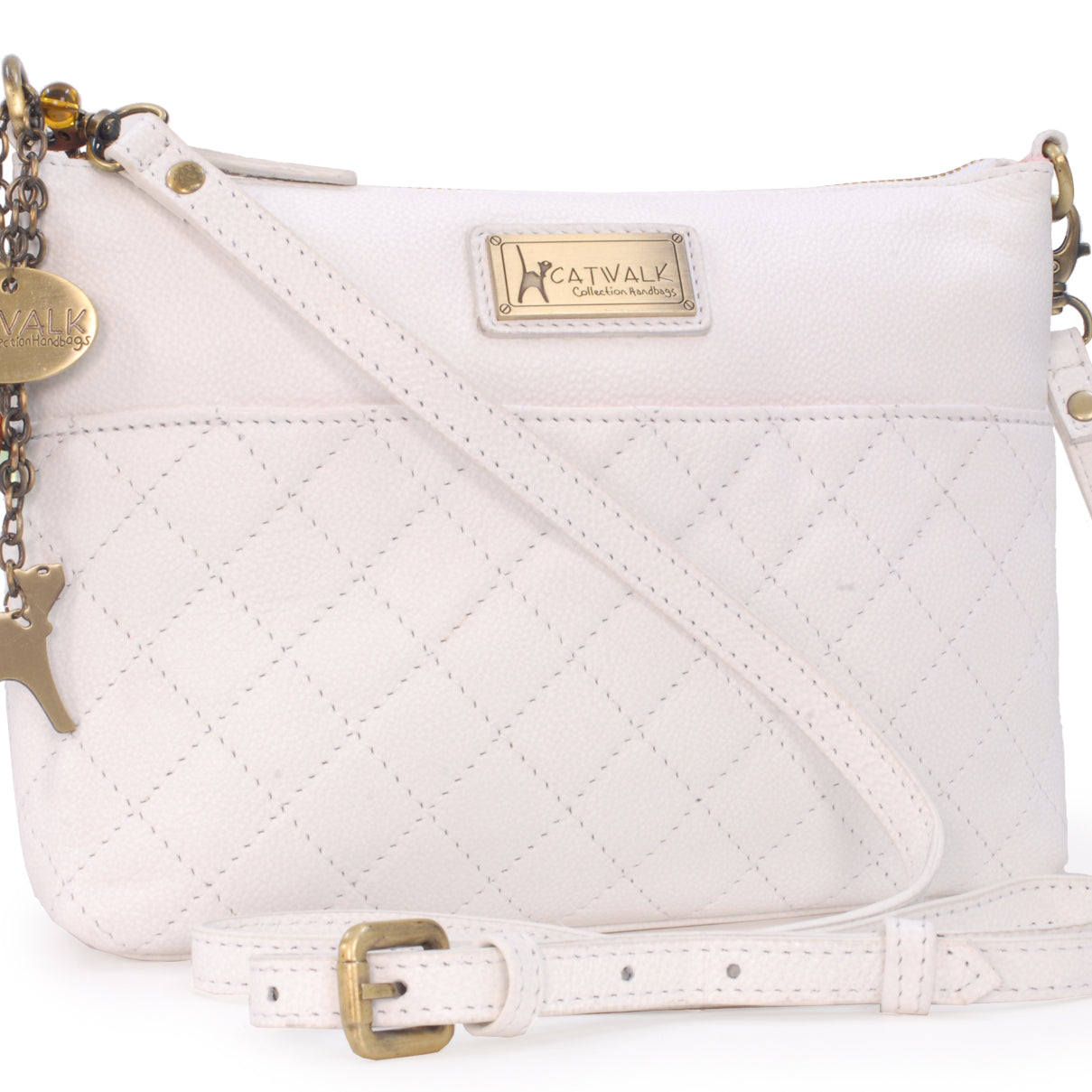 Catwalk Josie - Women's Quilted Leather Crossbody Bag