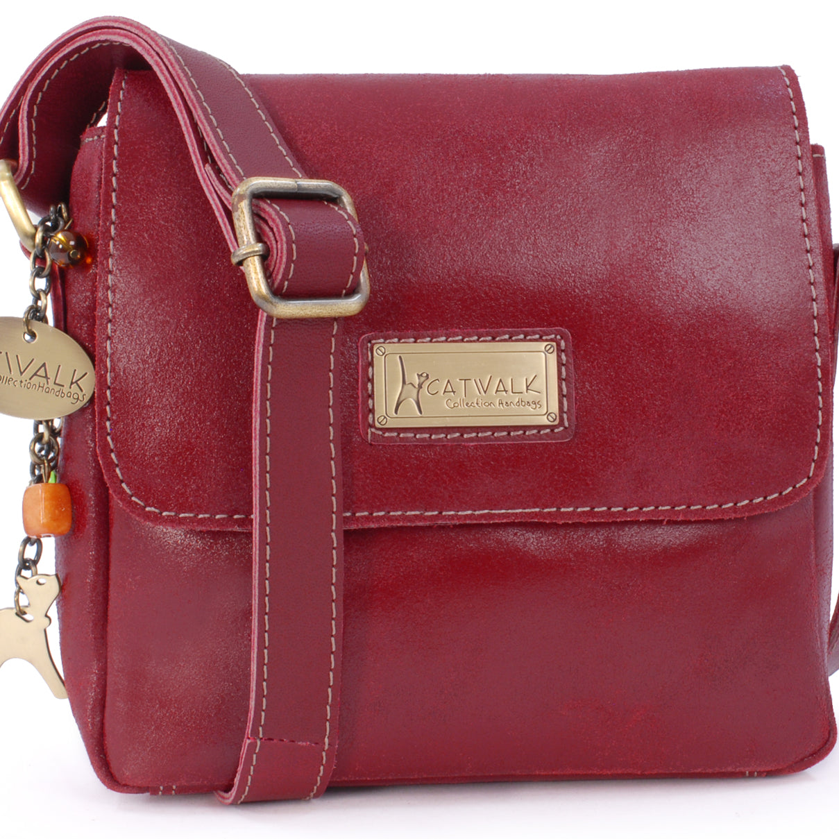 Catwalk Sabine - MeWomen's Distressed Leather ssenger Bag Small
