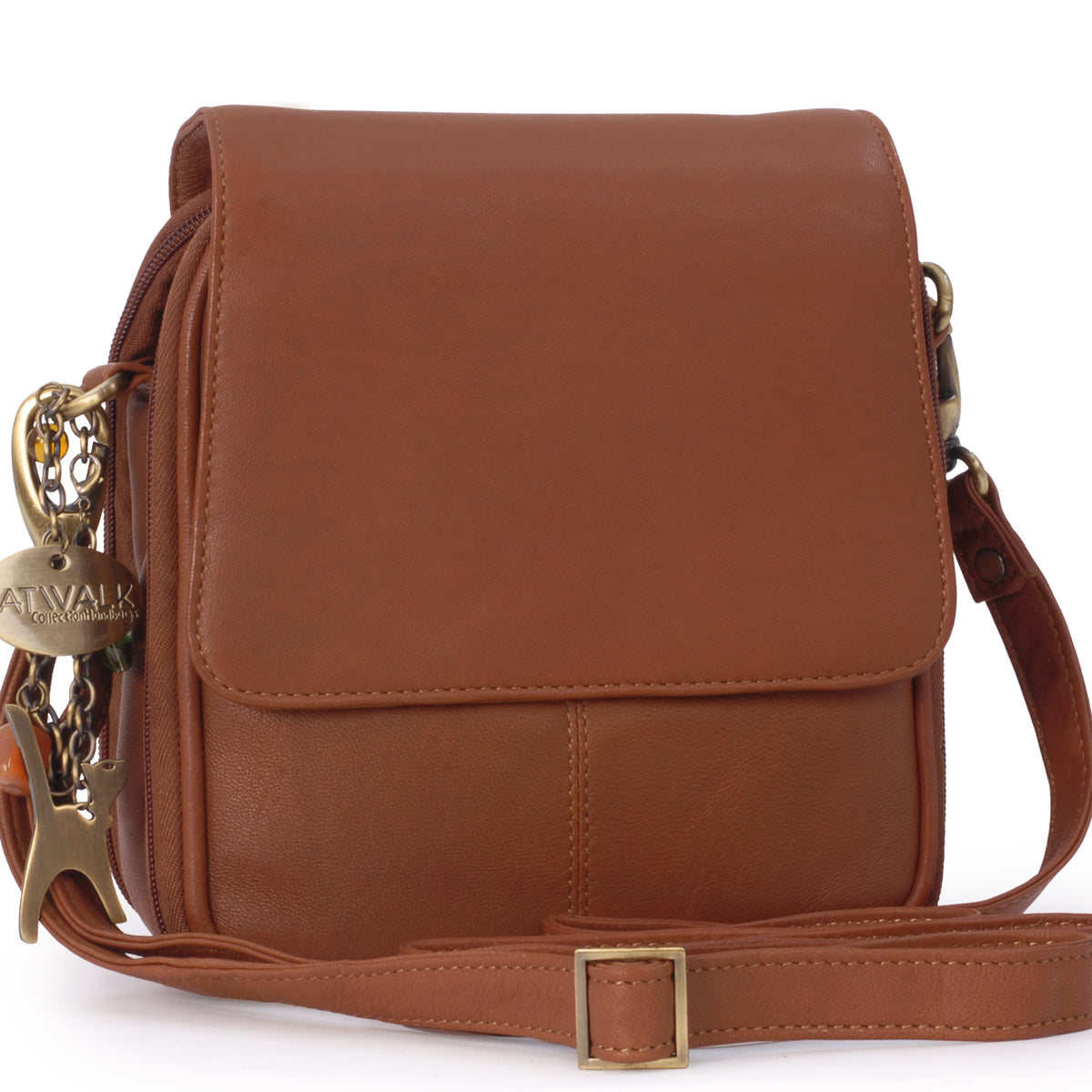 Catwalk Teagan - Women's Leather Organiser Crossbody Bag