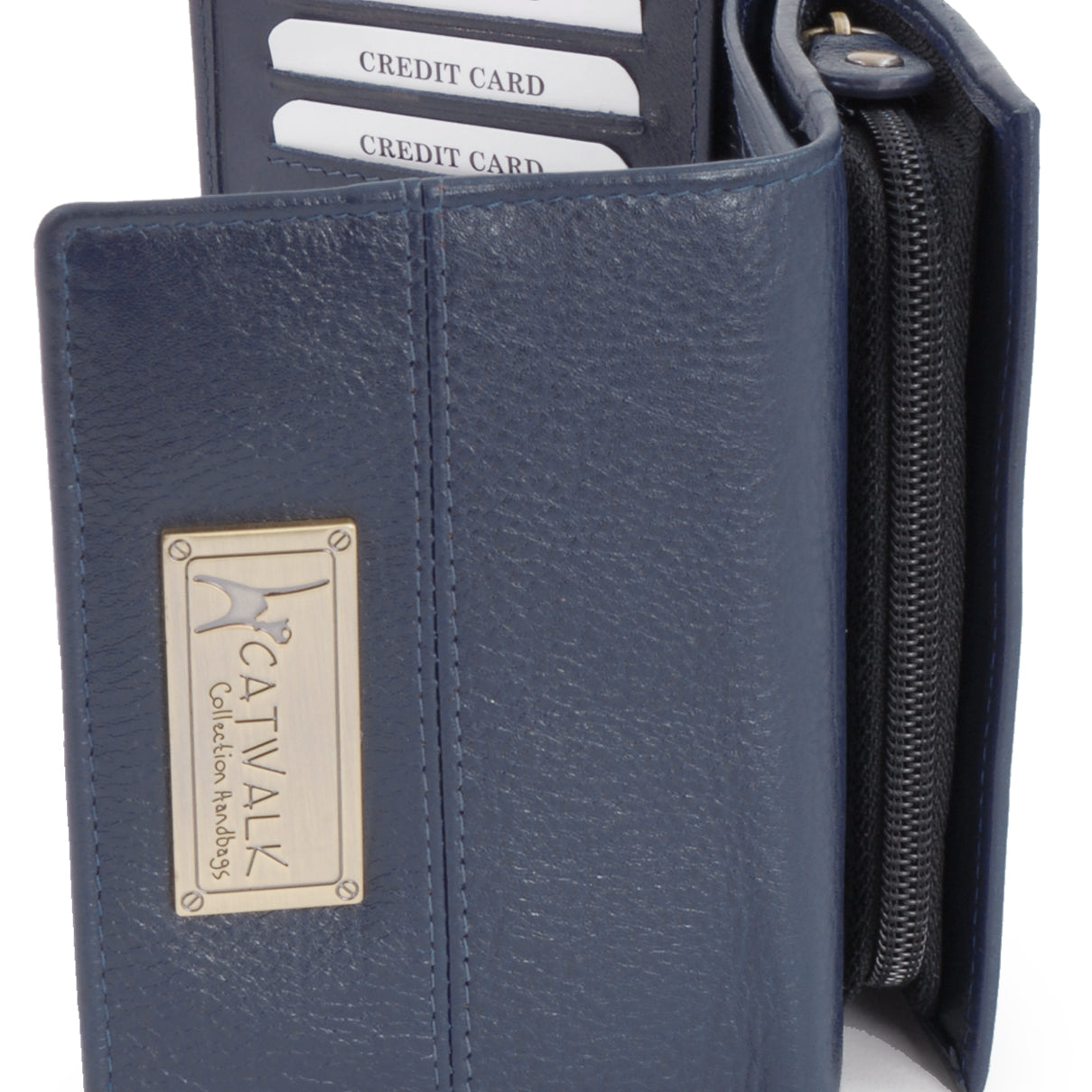 Catwalk Victoria - Ladies Leather Trifold Purse RFID