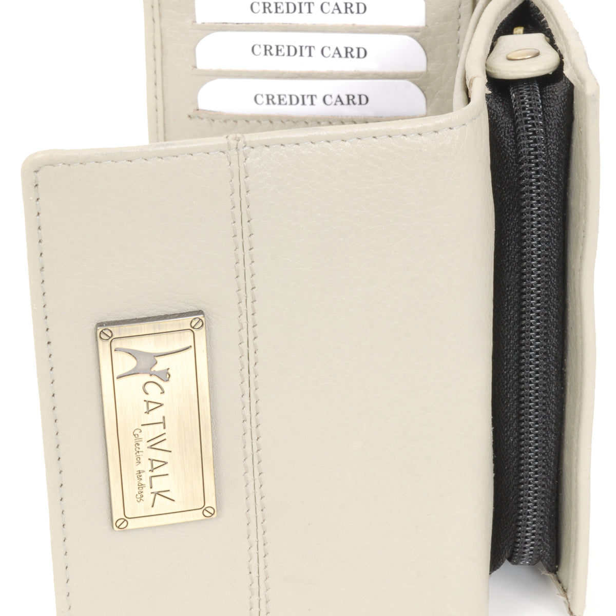 Catwalk Victoria - Ladies Leather Trifold Purse RFID