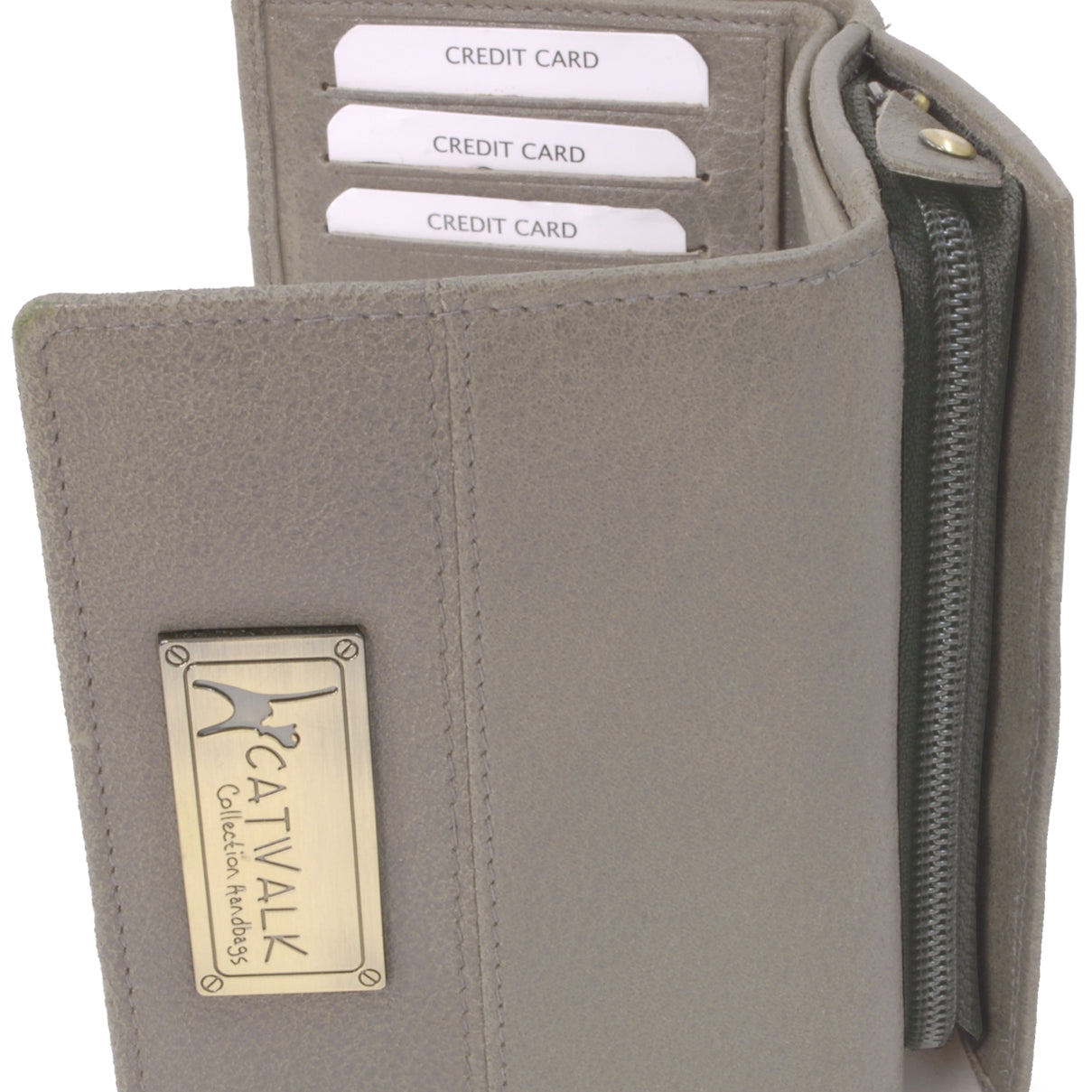 Catwalk Victoria - Ladies Leather Trifold Purse RFID