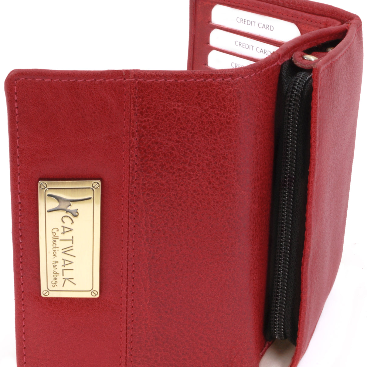 Catwalk Victoria - Ladies Leather Trifold Purse RFID