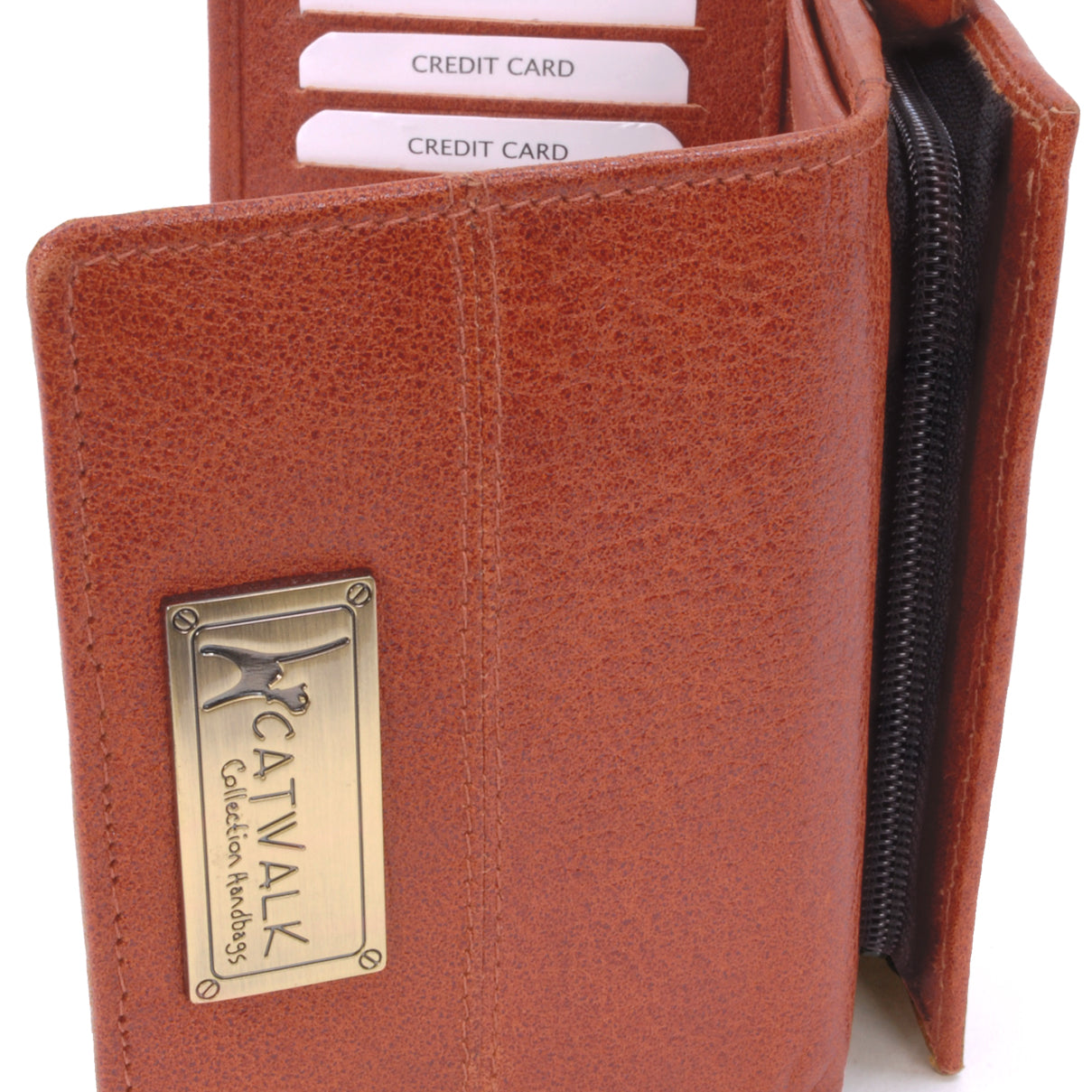 Catwalk Victoria - Ladies Leather Trifold Purse RFID