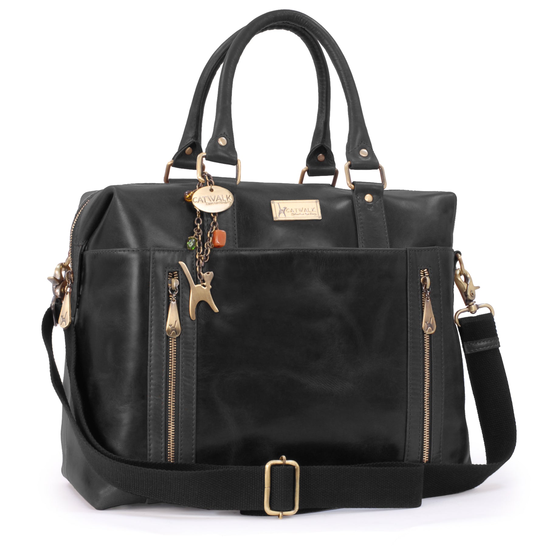 Catwalk Vienna - Women's Leather Holdall Travel & Weekend Bag