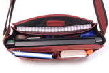 BUCKLESTONE - Leather Messenger / Shoulder Bag - Laptop / iPad - Leather - LANCASTER (M) - Bubble Red