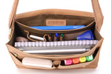 BUCKLESTONE - Leather Messenger / Shoulder Bag - Laptop / iPad - Leather - LANCASTER (M) - Hunter Tan