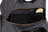 CATWALK COLLECTION HANDBAGS - Women's Large Leather Shoulder Bag - ALEX - Black