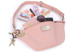 CATWALK COLLECTION HANDBAGS - Luxury Belt Bag - Festival Bum Bag - Waist Bag for Women - Fits Smart Phone - ARIANA - Pink