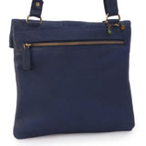 CATWALK COLLECTION HANDBAGS - Ladies Leather Cross Body Bag - Adjustable Shoulder Strap - DISPATCH - Dark Blue / Navy