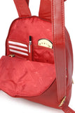 CATWALK COLLECTION HANDBAGS - Antitheft Backpack / Rucksack - Vintage Leather - fits iPad or Tablet - FERN - Red