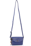 CATWALK COLLECTION HANDBAGS - Small Crossbody Bag For Women - Shoulder Bag - fits Smart Phone - Smooth Leather - FLORENCE - Blue