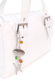 CATWALK COLLECTION HANDBAGS - Women's Soft Leather Top Handle / Slouchy Shoulder Bag - JANE - White