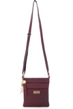 CATWALK COLLECTION HANDBAGS - Ladies Small Leather Cross Body Bag -  Women's Messenger Bag - iPhone / Smartphone - NADINE - Red