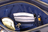 CATWALK COLLECTION HANDBAGS - Vintage Leather Handbag - Shoulder Bag / Cross Body Bag - Includes Shoulder Strap - Fits Kindle Fire - VICKY - Blue