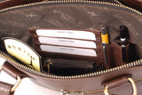 CATWALK COLLECTION HANDBAGS - Vintage Leather Handbag - Shoulder Bag / Cross Body Bag - Includes Shoulder Strap - Fits Kindle Fire - VICKY - Brown