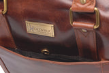 CATWALK COLLECTION HANDBAGS - Genuine Leather Holdall - Large Overnight / Travel / Business / Weekend / Gym Sports Duffle Bag - VIENNA - Brown