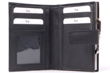 GIGI - Ladies Purse With Gift Box - Real Leather - Wallet / Coin Purse With Clasp - OTHELLO 4244 - Black