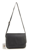 VISCONTI - Women's Cross Body Bag - Genuine Leather - Flap Over Organiser Shoulder Handbag - Multiple Pockets - Tablet / iPad /Kindle - 03190 -  CLAUDIA - Black