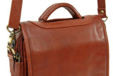 VISCONTI - Women's Cross Body Bag - Atlantic Leather - Office Work Organiser Bag - Flap Over Shoulder Handbag - Tablet / iPad /Kindle - 1603 - GRACE - Brown