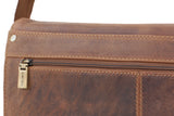 VISCONTI - Laptop Messenger Shoulder Bag - 13 to 14 Inch Laptop Bag - Hunter Leather - Office Work Organiser Bag - Multiple Pockets - 18548 - HARVARD - Oil Tan