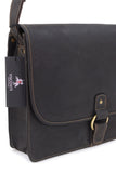 VISCONTI - Men's Shoulder Bag - Genuine Leather - 12 to 13 Inch Laptop Bag - A4 Office Work Bag - 18797 - GIANNI - Oil Brown