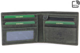 VISCONTI - Mens Wallet - Hunter Leather- Gift Boxed - 707 - Shield - Oil Green - RFID