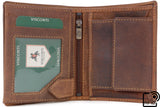 VISCONTI - Mens Wallet - Hunter Leather - Organiser - Gift Boxed - 708 - Spear - Oil Tan-RFID