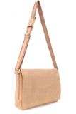 BUCKLESTONE - Large Leather Messenger / Shoulder Bag - Laptop Compartment - Leather - CHESTER (L) - Tan