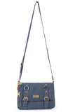 CATWALK COLLECTION HANDBAGS - Women's Leather Cross Body Bag - ABBEY ROAD - Dark Blue / Navy