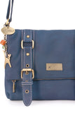 CATWALK COLLECTION HANDBAGS - Women's Leather Cross Body Bag - ABBEY ROAD - Dark Blue / Navy