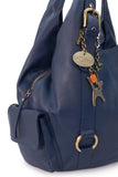 CATWALK COLLECTION HANDBAGS - Women's Leather Shoulder Bag - ALEX - Blue