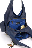 CATWALK COLLECTION HANDBAGS - Women's Leather Shoulder Bag - ALEX - Blue