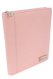 CATWALK COLLECTION HANDBAGS - A5 Zip Conference Folder -Business Organiser / Executive Document Holder / Presentation Portfolio -Vintage Fossil Leather - ANGELA - Pink