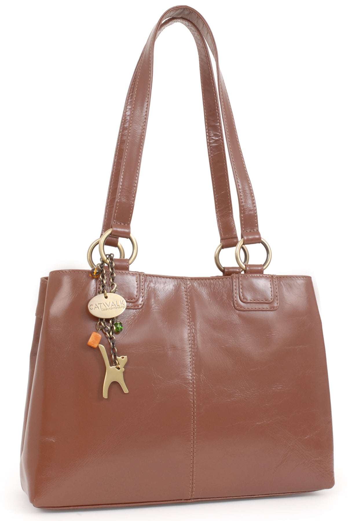 Catwalk Bellstone - Women's Leather Shoulder Bag Multi Compartment