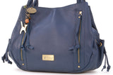 CATWALK COLLECTION HANDBAGS - Women's Leather Tote / Shoulder Bag - CAZ - Blue