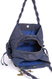 CATWALK COLLECTION HANDBAGS - Women's Leather Tote / Shoulder Bag - CAZ - Blue