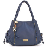 CATWALK COLLECTION HANDBAGS - Women's Leather Tote / Shoulder Bag - CAZ - Blue