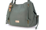 CATWALK COLLECTION HANDBAGS - Women's Leather Tote / Shoulder Bag - CAZ - Green