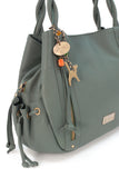 CATWALK COLLECTION HANDBAGS - Women's Leather Tote / Shoulder Bag - CAZ - Green