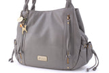 CATWALK COLLECTION HANDBAGS - Women's Leather Tote / Shoulder Bag - CAZ - Grey