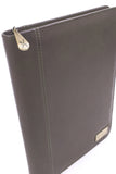 CATWALK COLLECTION HANDBAGS - A4 Zip Conference Folder -Business Organiser / Executive Document Holder / Presentation Portfolio -Vintage Fossil Leather - CHLOE - Grey